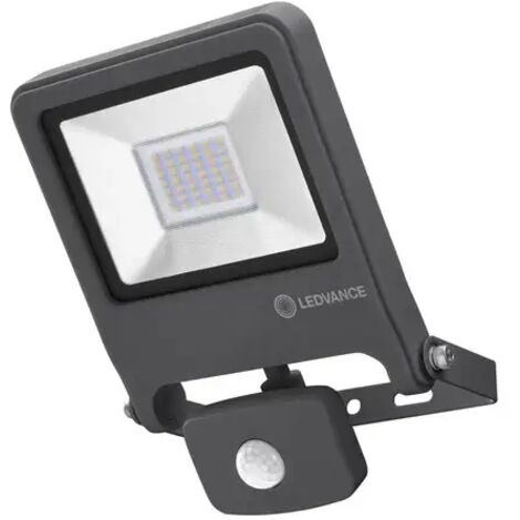 proiettore led da esterno essential con sensore, 50w 4000k grigio