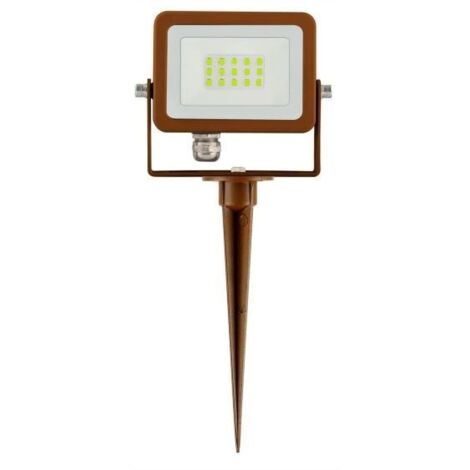 Proiettore LED da Esterno Sky 10W con Picchetto, Ottica 115º, Temperatura Colore Switch 3000K, Finitura Green Corten Texturizado - Beneito & Faure