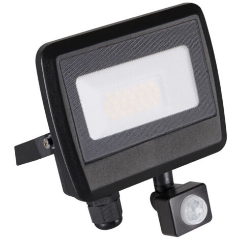 Proiettore LED esterno - 20W - Sensore PIR - IP44 - 1600lm - Nero