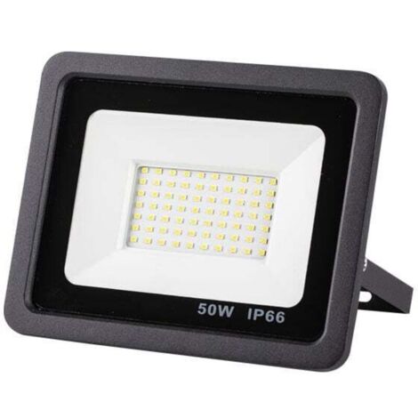 Proiettore LED esterno da 50 W, 5000 lm, illuminazione di emergenza ad alta potenza, proiettore di sicurezza impermeabile IP66 per giardino, luce bianca fredda 6500 K