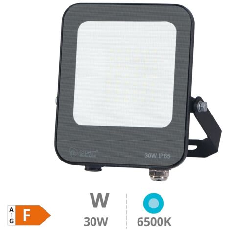 Proiettore LED in alluminio nero Santadi 30W 6500K IP65