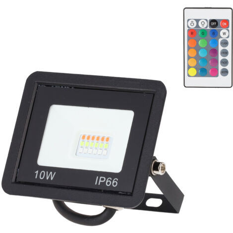 Proiettore LED RGBW con telecomando 10W [HO-ICRGBFL-10W]