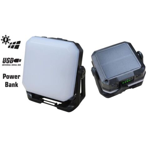 PROIETTORE LED RICARICA. MAURER 10W 4000°K 1000LM C/MAGNETE E POWERBANK