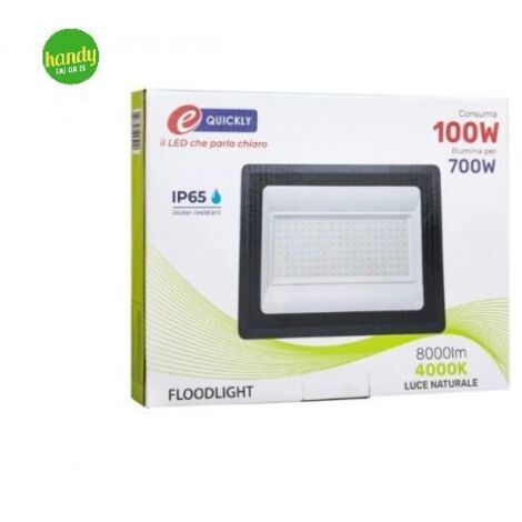 PROIETTORE LED SMD 100W 4000K NATURALE 8000LM