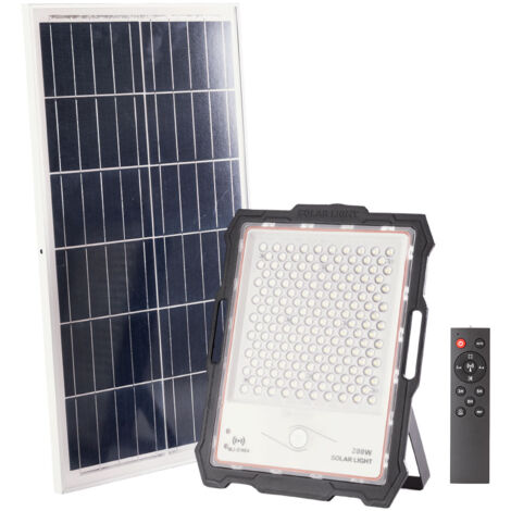 Proiettore LED solare 200W 20000Lm SensorePannello di controllo remoto: 5V 35W Batteria: 3,3V 30.000Ma [LUM-MJ-DW904]