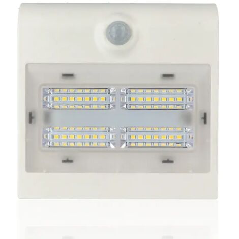 Proiettore LED solare con rilevatore di presenza, 3,2W, Luce Naturale, Bianco