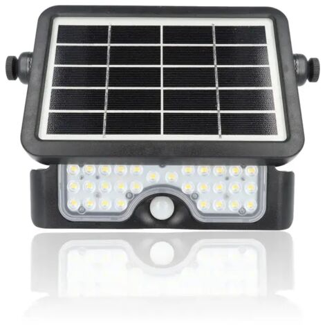 Proiettore LED solare con rilevatore di presenza, 5W, Luce Naturale, Nero