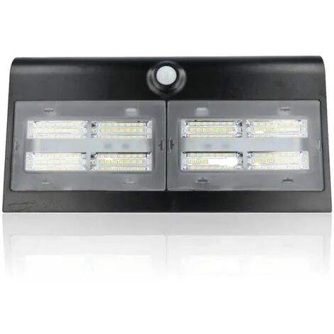 Proiettore LED solare con rilevatore di presenza, 6,8W, Luce Naturale, Nero
