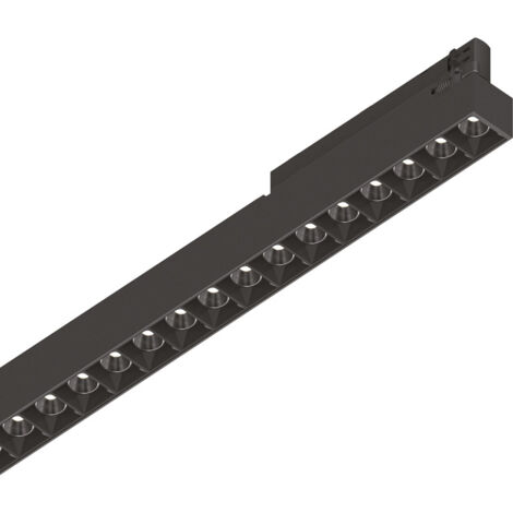 Proiettore Lineare Display Metallo Nero Led A Vista 28W 3000K Luce Calda
