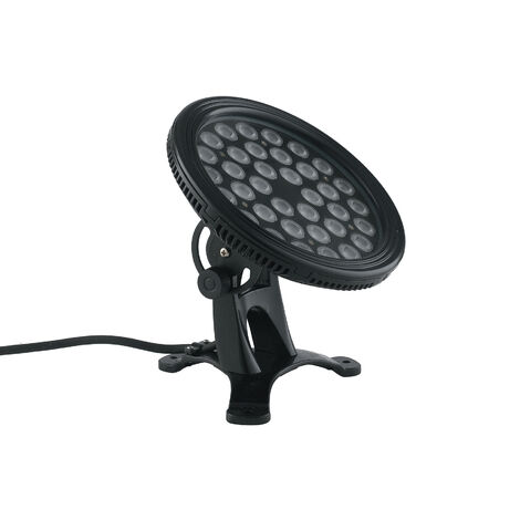 Proiettore NEPTUNE nero in acciaio inox 36 luci a LED integrato 1 W Lumen RGB K IP68 ermetico e resistente all'acqua ad oltre 1 metro di profondità RGB