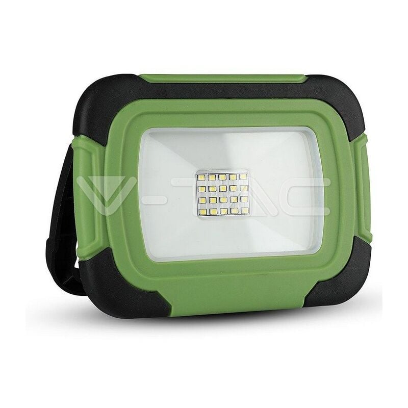 Faro led Chip Samsung 10W Ricaricabile con usb Colore Nero e Verde Bianco Freddo IP44 - V-tac