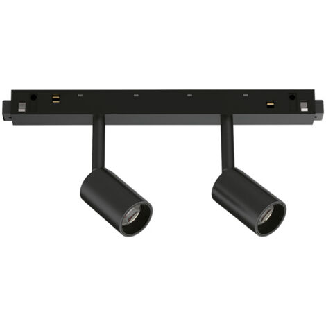 Proiettore Regolabile Dali Ego Alluminio Nero 2 Luci Led 5W 3000K Luce Calda