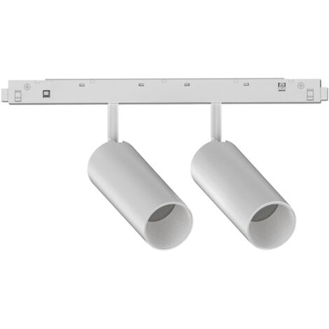 Proiettore Regolaile Ego Alluminio Bianco 2 Luci 24W 3000K Luce Calda 1-10W