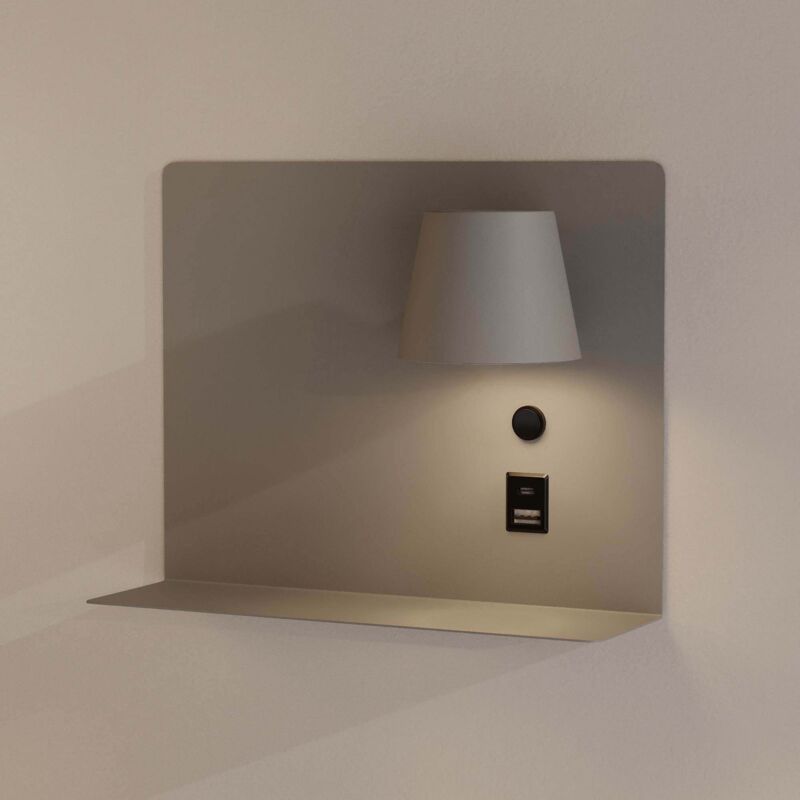 Barcelona Led - Aplique da parete per lettura con porta usb e usbc 'baskop' - 6W