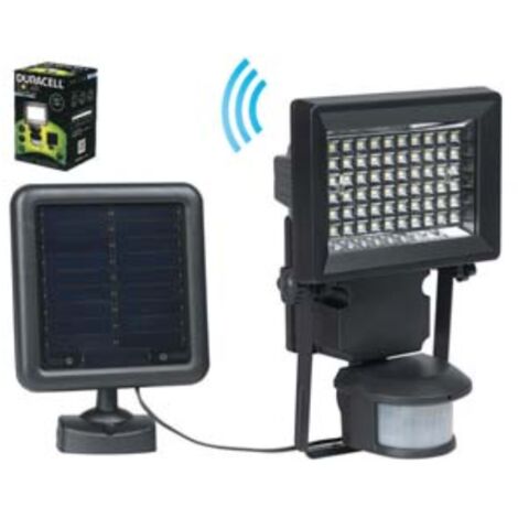 Proiettore solare led con sensore  - mm.124x45x170h. - 400 lumen  Duracell lighting