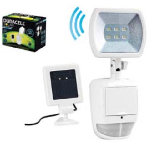 Proiettore solare led con sensore - mm.281x128x50  - 120 lumen  Duracell lighting