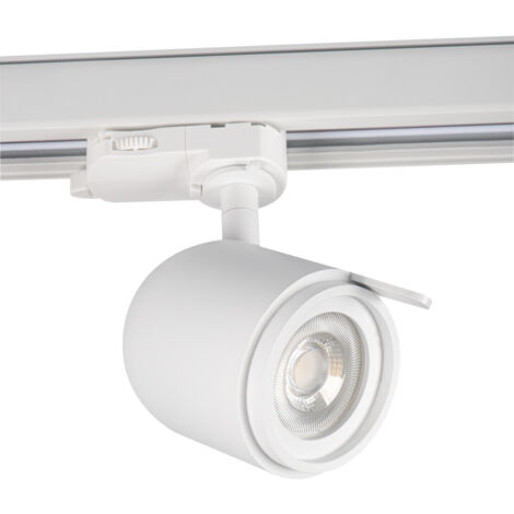 Proiettore su rotaia ATL3 GU10 - alluminio bianco - orientamento 330°/90° - fonte ricambiabile