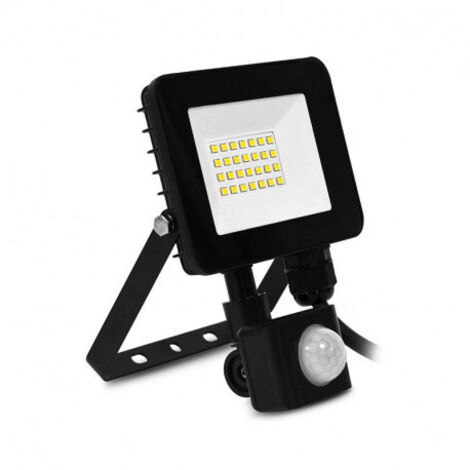 Proiettori LED da 10W a 50W LUMOS SLIM II ECO Nero - 146x106x114mm - 3000K Bianco caldo - 20W - rilevatore IR