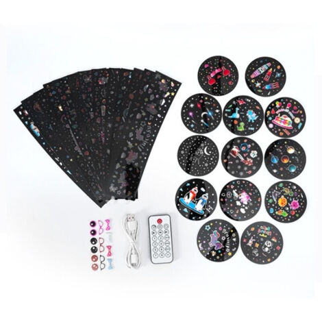 Proiezione di cielo stellato con rotazione a 360°, 13 set di motivi, luce notturna musicale a LED, ideale per compleanni e Natale.