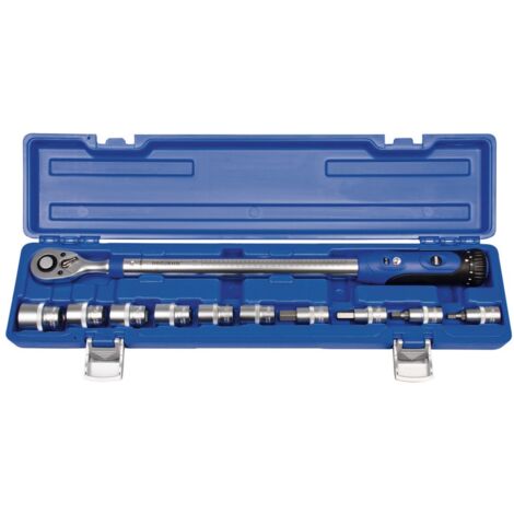 Projahn 1/2 Drehmomentschlüssel-Set, 11-teilig TORQü-PROFI 200 + Stecknusseinsätze Bereich: 40-200 Nm Toleranz: 4%