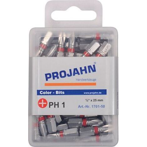 Projahn 1/4 markierter Bit Phillips Nr. 1. 50er Pack L25 mm