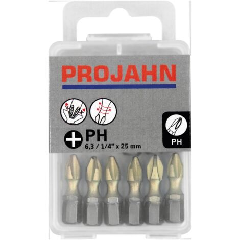 PROJAHN 1/4" STAR Bit, L 25mm PH2 ZrN, 10er Pack