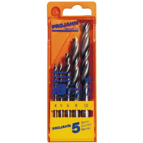 PROJAHN 5tlg. Holz-Bohrer in Kunststoffkassette, V2 4-10mm, PR67042