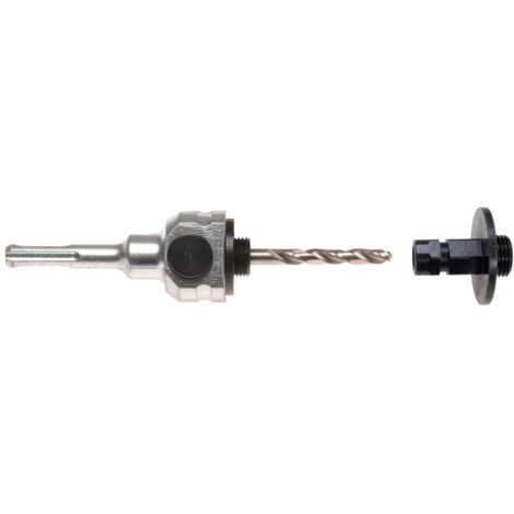Projahn Adapter Schnellwechsel SDS-plus mit 2 Verbindungsstücken und HSS 125 mm Zentrierbohrer für Multi Lochsäge