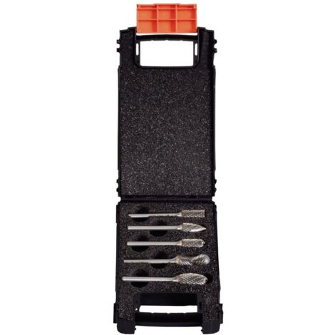 Projahn Frässtifte HM, 5-tlg. in Kassette Form B, C, E, G Kopfdurchmesser 9.6 mm und Form X