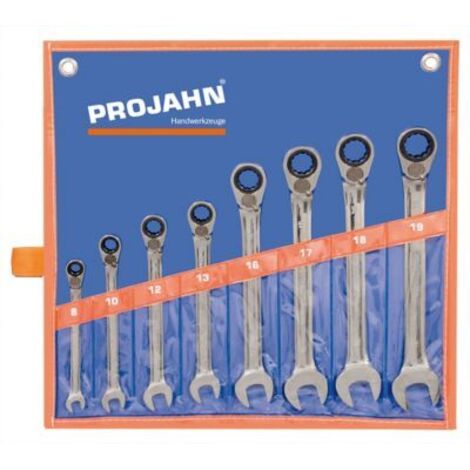 Projahn GearTech Satz umschaltbar in Rolltasche 8-tlg. 8 - 10 - 12 - 13 - 16 - 17 - 18 - 19 mm