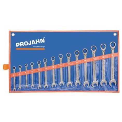 Projahn GearTech Schlüssel Satz Rolltasche 14-tlg. 6 - 7 - 8 - 9 - 10 - 11 - 12 - 13 - 14 - 15 - 16 - 17 - 18 - 19 mm