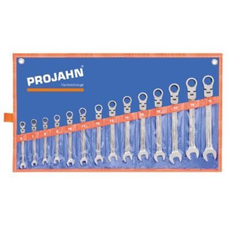 Projahn GearTech Schlüssel Satz Rolltasche flexibel 14 -tlg. 6 - 7 - 8 - 9 - 10 - 11 - 12 - 13 - 14 - 15 - 16 - 17 - 18 - 19 mm