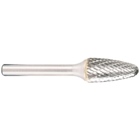 Projahn Hartmetallfräser, Form F Rundbogen d1 6.0 mm, Schaftd. 6.0 mm Schnellfrässchliff für Aluminium