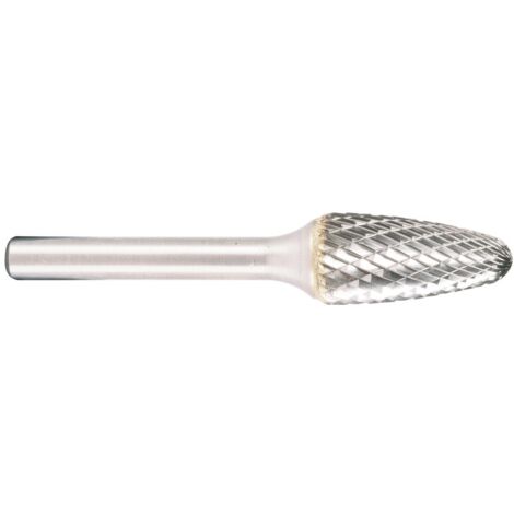 Projahn Hartmetallfräser, Form F Rundbogen d1 6.3 mm, Schaftd. 3.0 mm Kreuzverzahnung