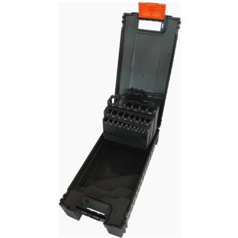 Projahn Leerkassette 25-teiligen Bohrer-Satz 947 schwarz VS reinorange (RAL2004) Außenmaße: 112x217x62 mm