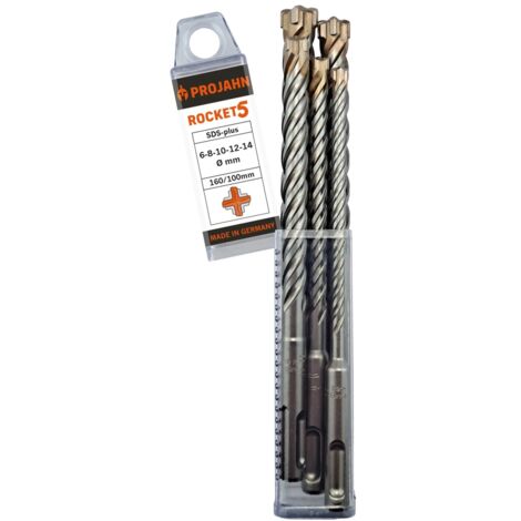 Projahn ROCKET 5 SDS-plus Set 5-tlg. Ø 6-8-10-12-14x160 mm