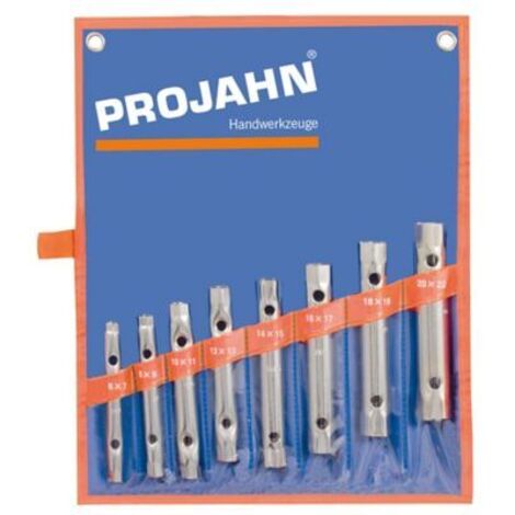 Projahn Rohrsteckschlüssel Satz 10 teilig 6 x 7 - 8 x 9 - 10 x 11 - 12 x 13 - 14 x 15 - 16 x 17 - 18 x 19 - 20 x 22 mm Drehstift 146 mm (Art. 260001 f