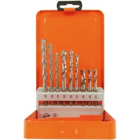 Projahn Spiralbohrer Kassette Stahl Stein Holz Bohrer Set 9-tlg.