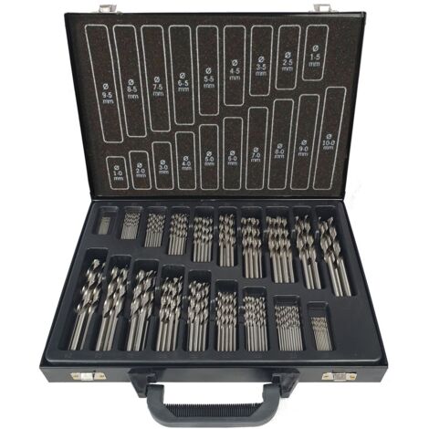 PROJAHN Spiralbohrer Set DIN 338 HSS-G D1-10mm 170 Stück in Box