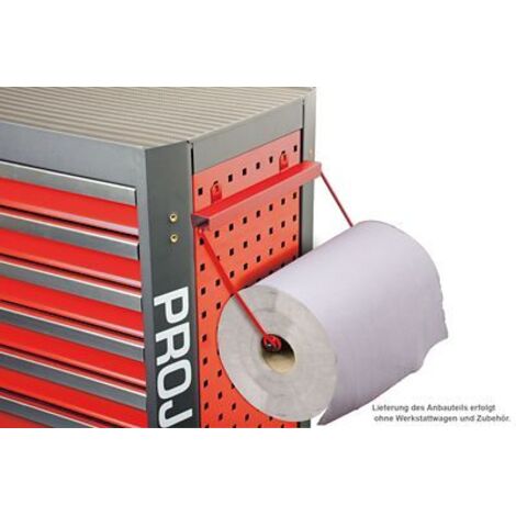Projahn Zubehör Werkstattwagen mit Vierkantlochung Papierrollenhalter bis Rollenbreite 390 mm Schwarz