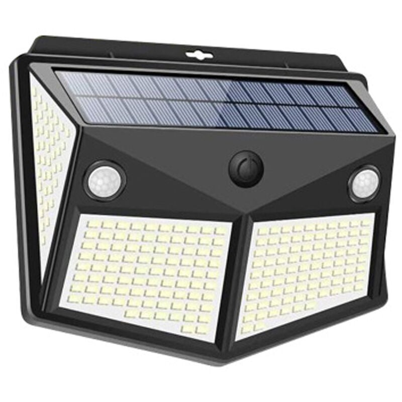 Project solaire extéri spot LED applique murale avec détect de mouvement 260LED IP65