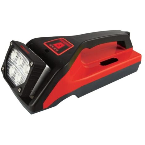 Ks Tools – Projecteur portatif 10W LED 1100 lumens – Autonomie 4-8h – IP44 pour chantiers humides – Base magnétique et 4 modes d'éclairage