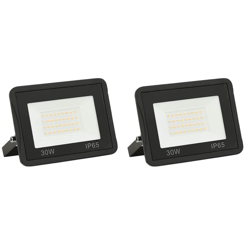 Vidaxl - Projecteurs à led 2 pcs 30 w Blanc chaud