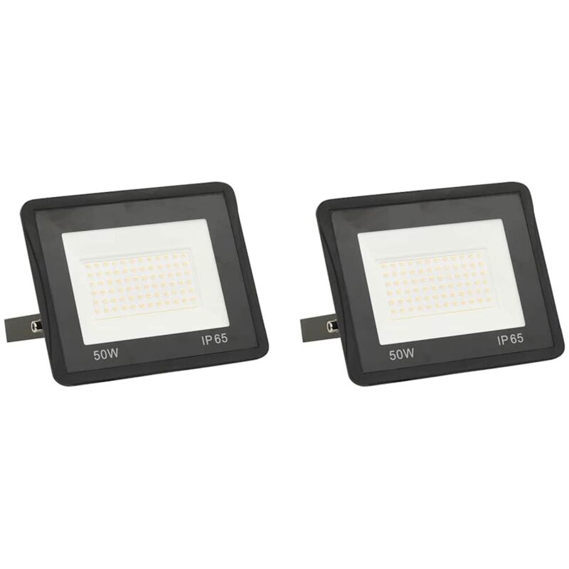 Vidaxl - Projecteurs à led 2 pcs 50 w Blanc chaud