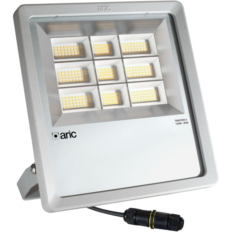 projecteur à led - aric twister 4 - 120w - 3000k - gris - aric 51665