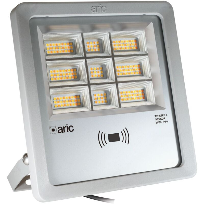 Projecteur à led Aric twister 4 - 60w - 3cct - gris - détecteur Aric 51692