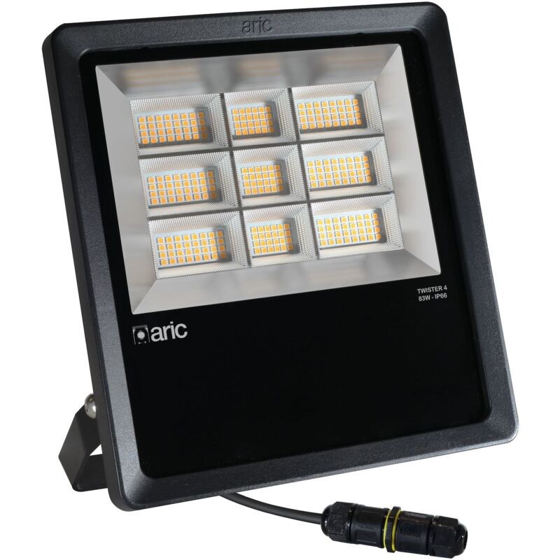 projecteur à led - aric twister 4 - 83w - 3000k - noir - aric 51670
