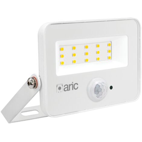 projecteur à led - aric wink 2 - 10w - 4000k - blanc - sensor - aric 51307