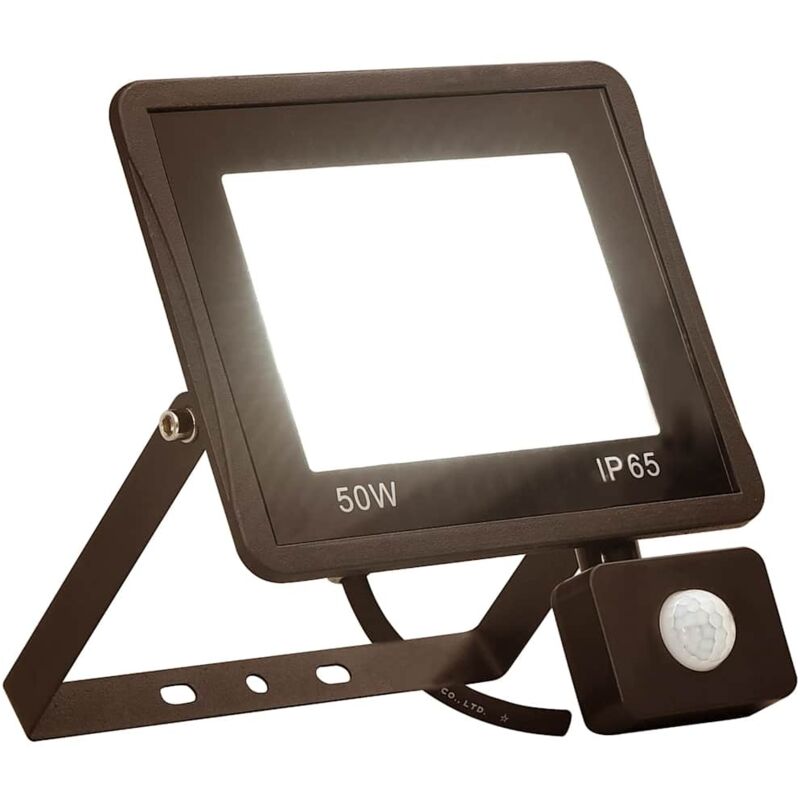 Vidaxl - Projecteur à led avec capteur 50 w Blanc chaud
