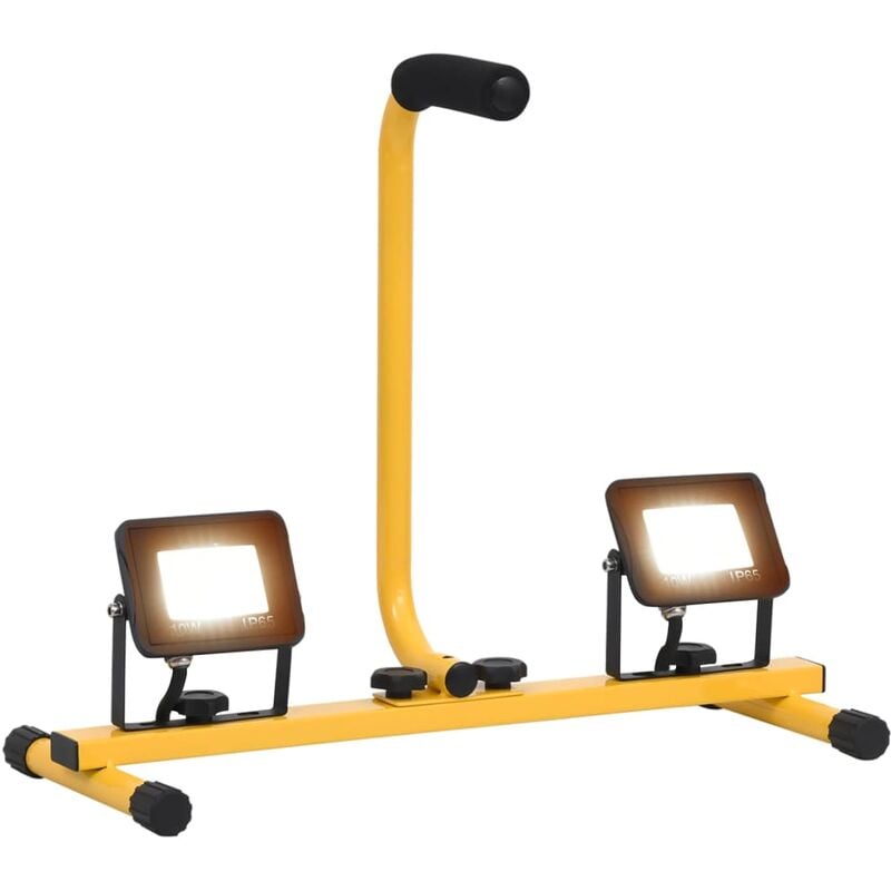 Jinlefu - fimei Projecteur à led avec poignée 2x10 w Blanc chaud